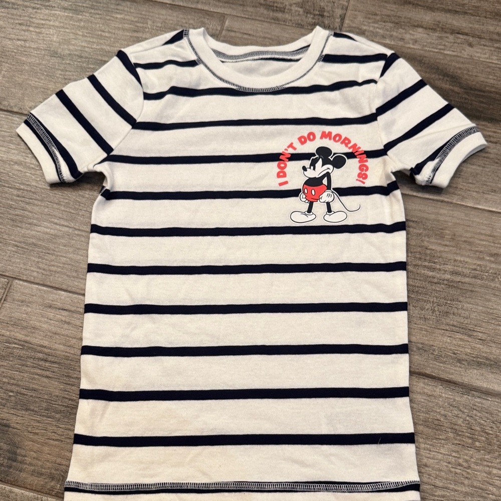 GAP Kids Striped Pajama Top with Cartoon Graphic